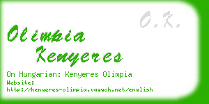 olimpia kenyeres business card